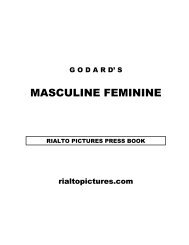 download the Maculine Feminine Pressbook - Rialto Pictures