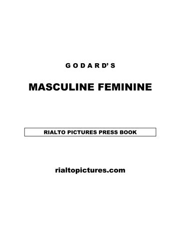 download the Maculine Feminine Pressbook - Rialto Pictures