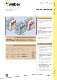 weber.therm XP – external wall insulation - RIBA Product Selector