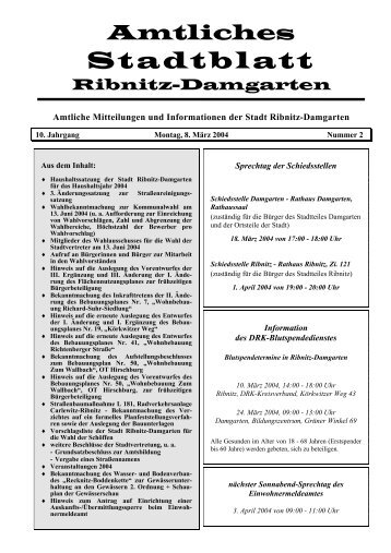 Stadtblatt Nr. 02/2004 - Ribnitz-Damgarten