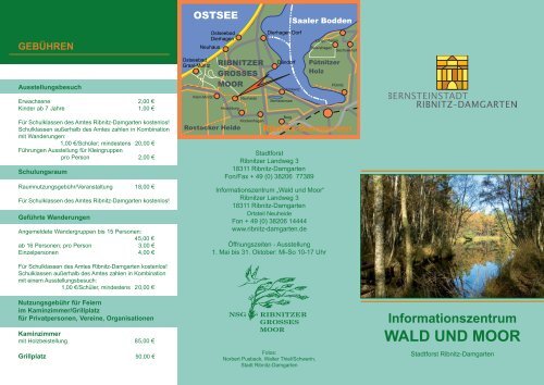 Flyer Infozentrum Wald und Moor - Ribnitz-Damgarten