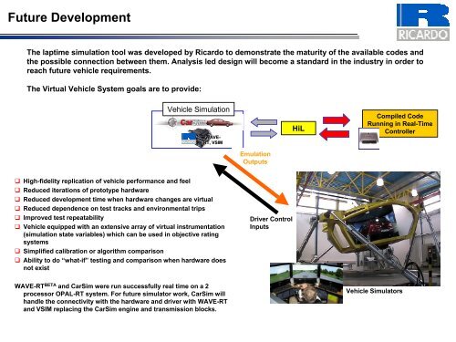System Engineering Simulation Applied to Motorsport - Ricardo