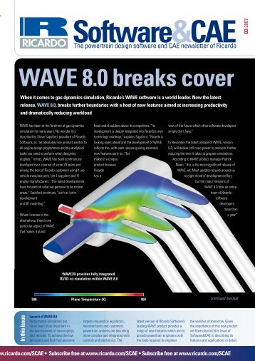 WAVE 8.0 breaks cover - Ricardo