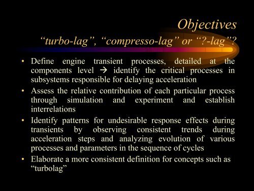 Analysis and modeling of transient operation of ... - Ricardo