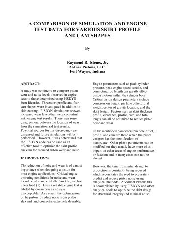 a comparison of simulation and engine test data for ... - Ricardo