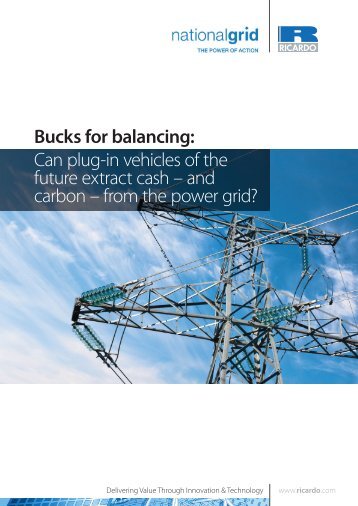 Bucks for balancing: Can plug-in vehicles of the future ... - Ricardo
