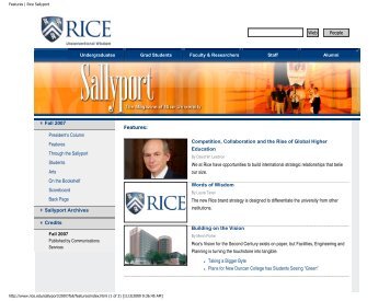 Features | Rice Sallyport - Rice University