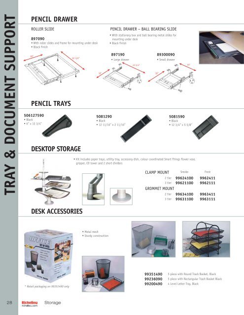 Ergonomic Keyboard Trays - Richelieu