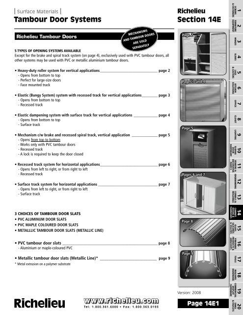 Tambour Door Systems Section 14E - Richelieu