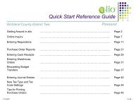 Alio Processor Reference Guide - Richland School District Two!