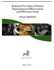 Effectiveness and Efficiency Report - Richland School District Two!