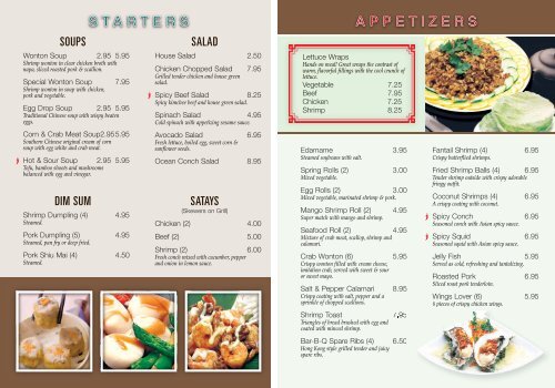 Take-Out Menu - Mr. Chef's