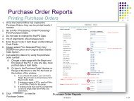 Purchase Order Reports
