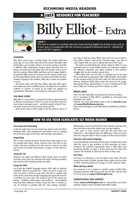 Billy Elliotâ Extra - Richmond