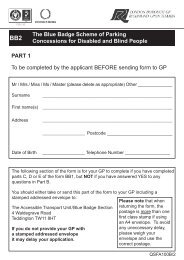 Blue Badge Guidance and GP Form