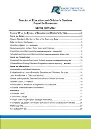 Chief Education Officer's Report to Governors - London Borough of ...