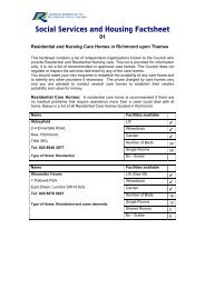 Social Services and Housing Factsheet 01 - London Borough of ...