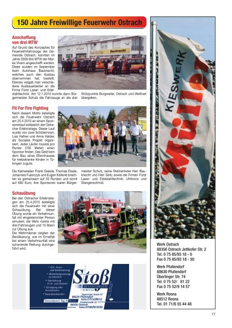 im Landkreis Sigmaringen - Feuerwehr Krauchenwies