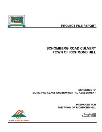 Schomberg Road Culvert Replacement Municipal Class ...