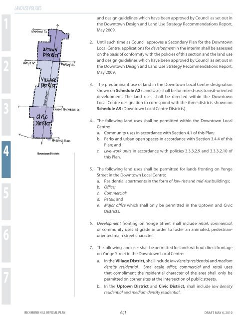 Town of Richmond Hill Draft New Official Plan - Chapter 4