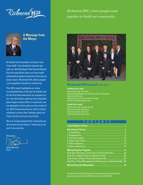 Annual Report 2012 - Town of Richmond Hill