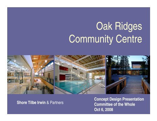 Oak Ridges Community Centre - Town of Richmond Hill