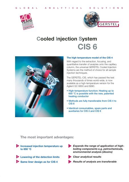Cooled Injection System CIS 6