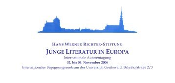 2006 - Hans Werner Richter - Stiftung *Homepage