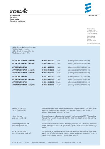 Hydronic Liste 3.pdf - Richter - Standheizungen