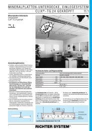 mineralplatten-unterdecke, einlegesystem clixÂ® -tg ... - Richter System