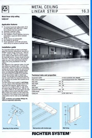 METAL CEILING - Richter System