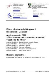 Piano direttore dei Grigioni / Mesolcina / Calanca - Richtplan ...