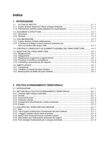 Introduzione - Richtplan GraubÃ¼nden