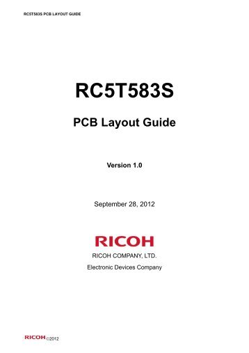 RC5T583S PCB LAYOUT GUIDE - Ricoh