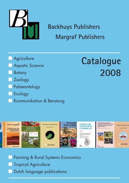 Catalogue 2008 Backhuys Publishers Margraf ... - Euronet Internet