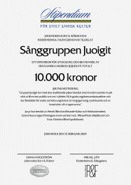 sÃ¥nggruppen juoigit 10.000 kronor - Ridderheims