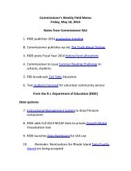 Commissioners Weekly Field Memo Friday, May 10, 2013 Notes from