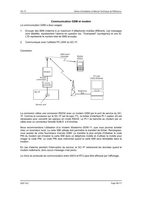 notice d'installation & manuel technique de reference - Deif