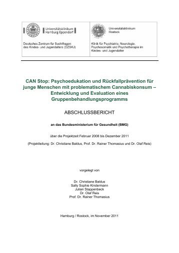 CAN Stop: Psychoedukation und Rückfallprävention für junge ...