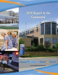 2010 Report to the Community - Ridgeview Medical Center