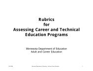 CTE Assessment Rubric - Ridgewater College