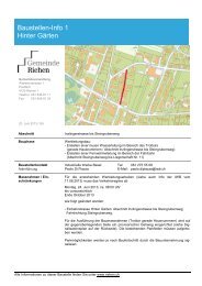 Baustellen-Info 1 Hinter Gärten - Riehen