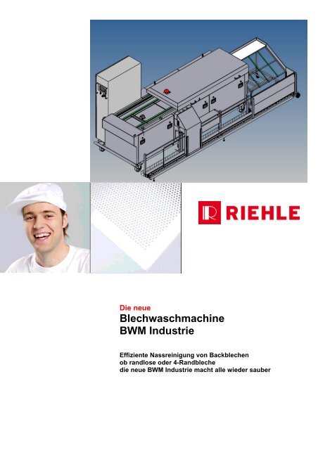 Bw Riegel Blechwaschmachine BWM Industrie - Riehle Maschinenbau GmbH