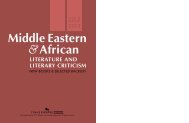Middle Eastern & African Literature & Literary Criticism