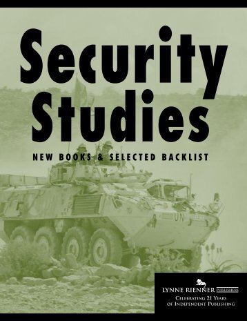 Security catalog final - Lynne Rienner Publishers