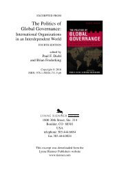 The Politics of Global Governance: International Organizations in