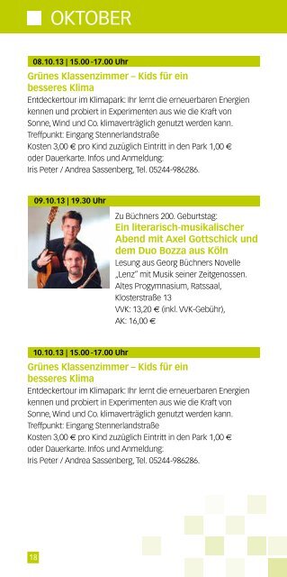 Veranstaltungen Juli bis Oktober 2013 (Flyer) - Stadt Rietberg