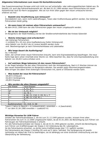 Allgemeine Informationen zum neuen EU ... - Stadt Rietberg