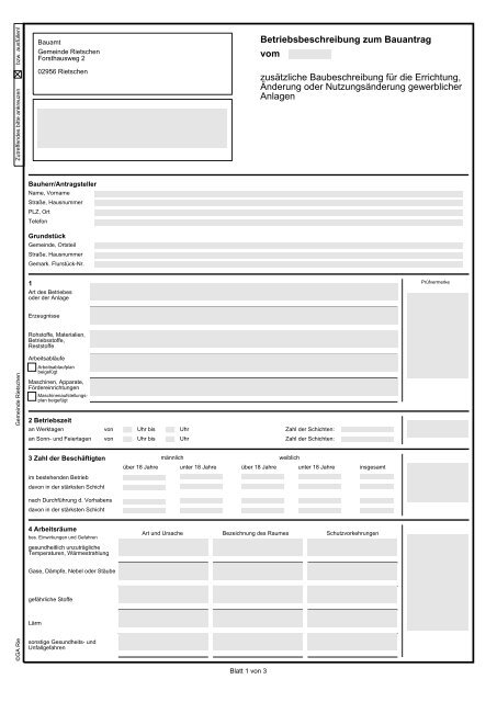 Gewerbliche baubeschreibung