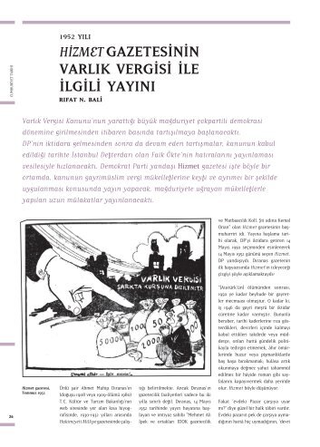 Hizmet Gazetesinin VarlÄ±k Vergisi ile Ä°lgili YayÄ±nÄ± - Rifat Bali